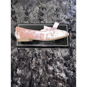 Qupid Women's Pink Crushed Velvet Slip-On Loafer